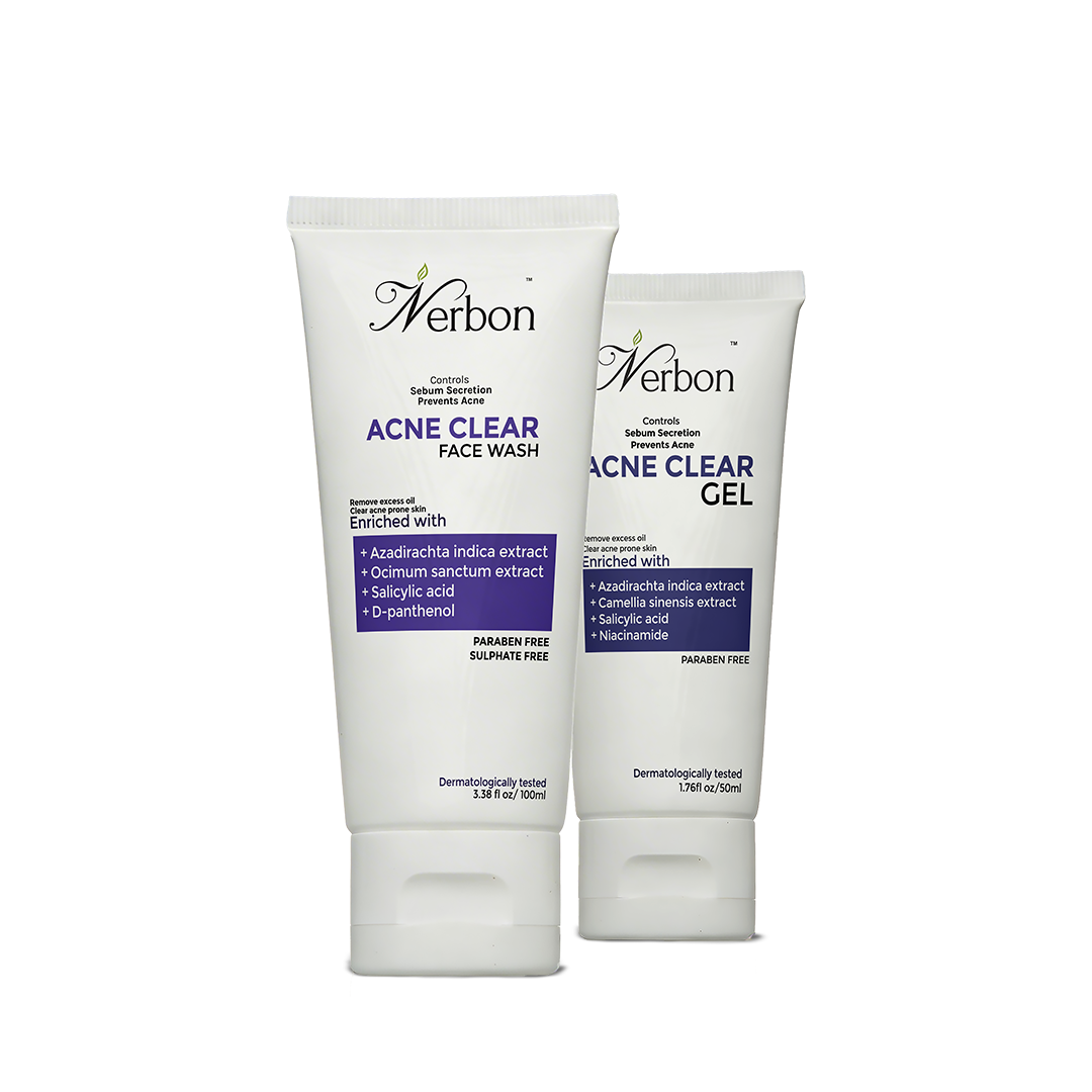 Nerbon Acne Clear Face Wash & Acne Clear Gel Combo