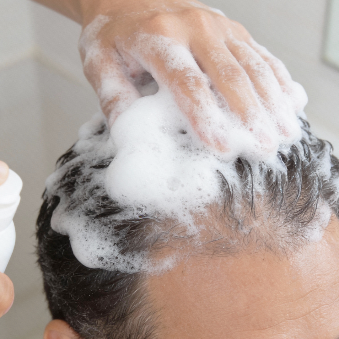 Wash hair with mild shampoo